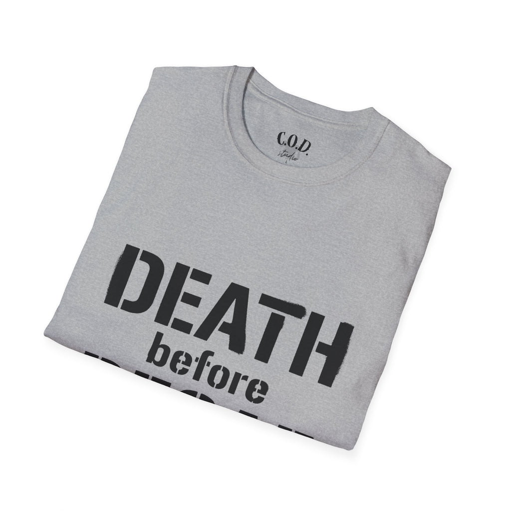 Death Before Decaf T-Shirt — Funny Coffee Lover Tee