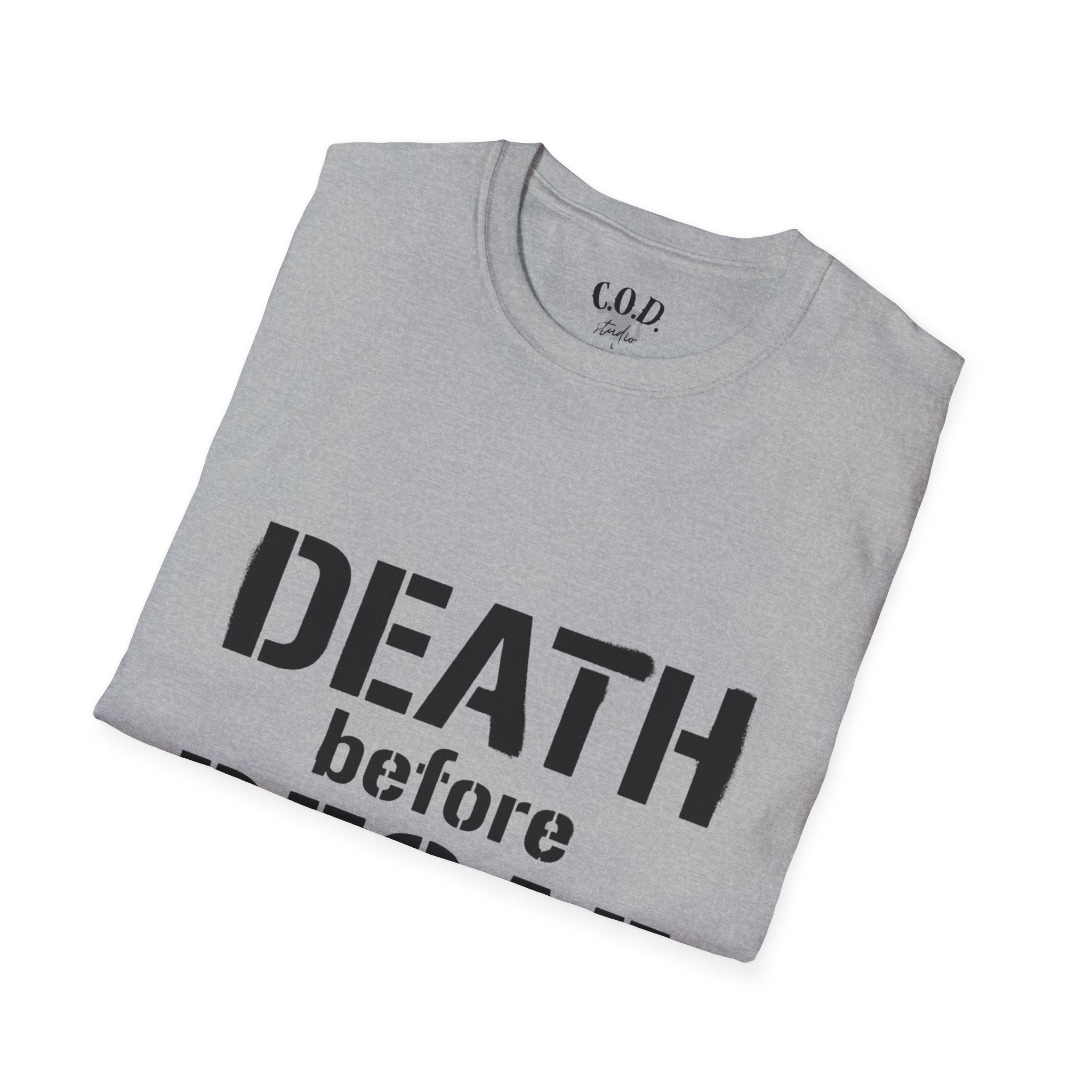 Death Before Decaf T-Shirt — Funny Coffee Lover Tee
