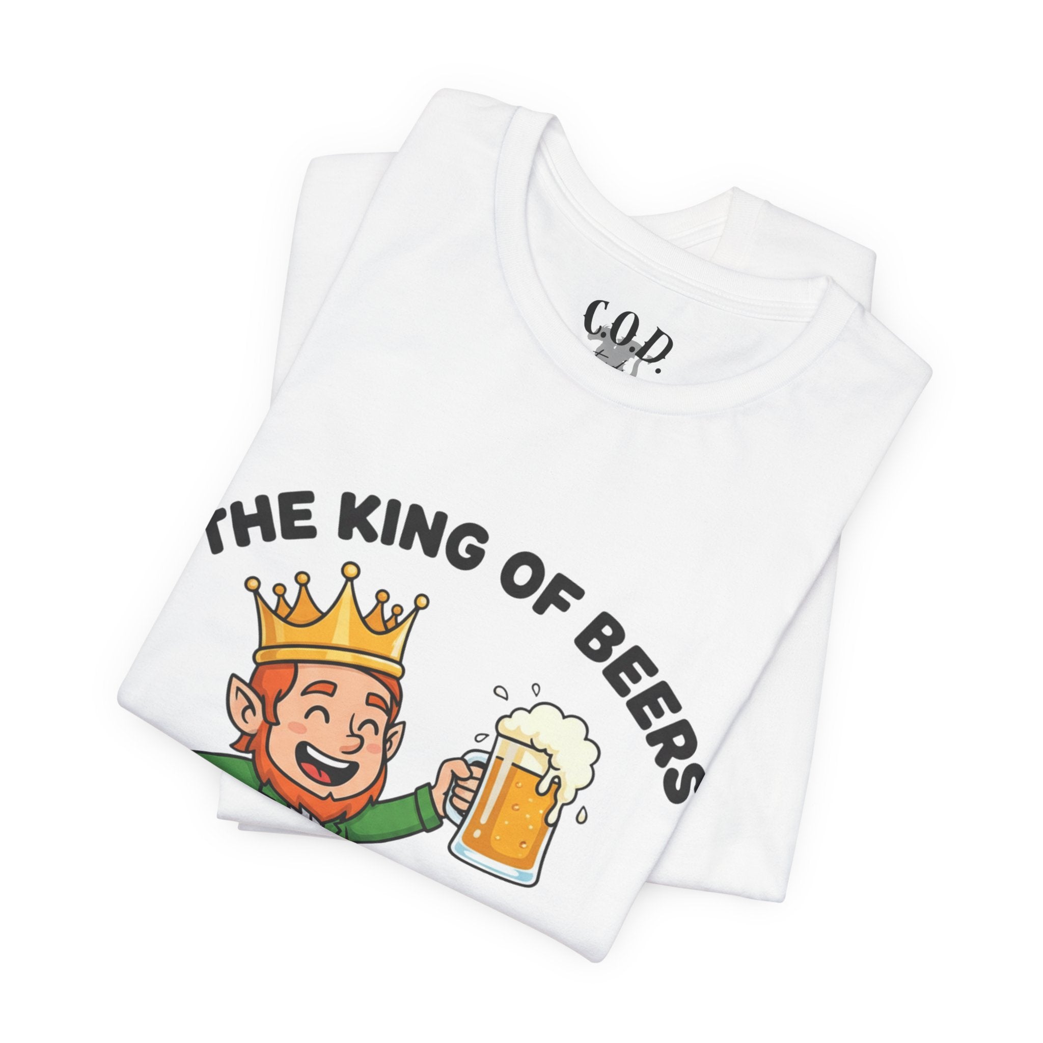 The King of Beers Tee | Leprechaun Holding Beer, St. Patrick's Day Shirt