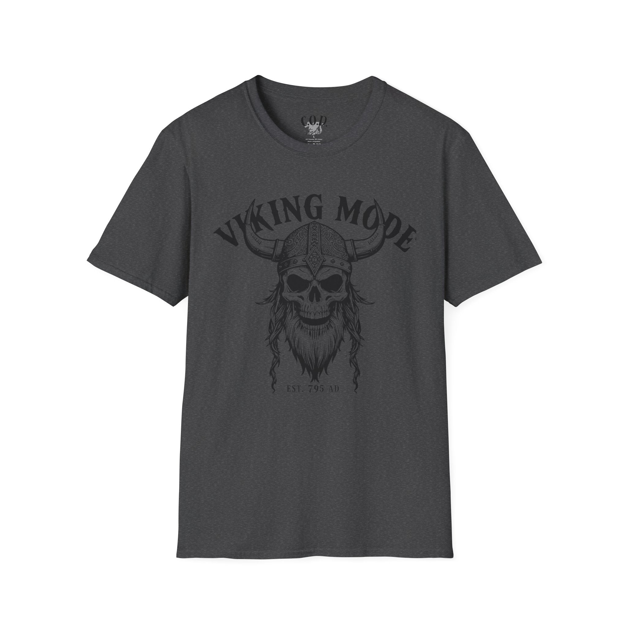 Viking Mode T-Shirt — Skull Horned Helmet Graphic