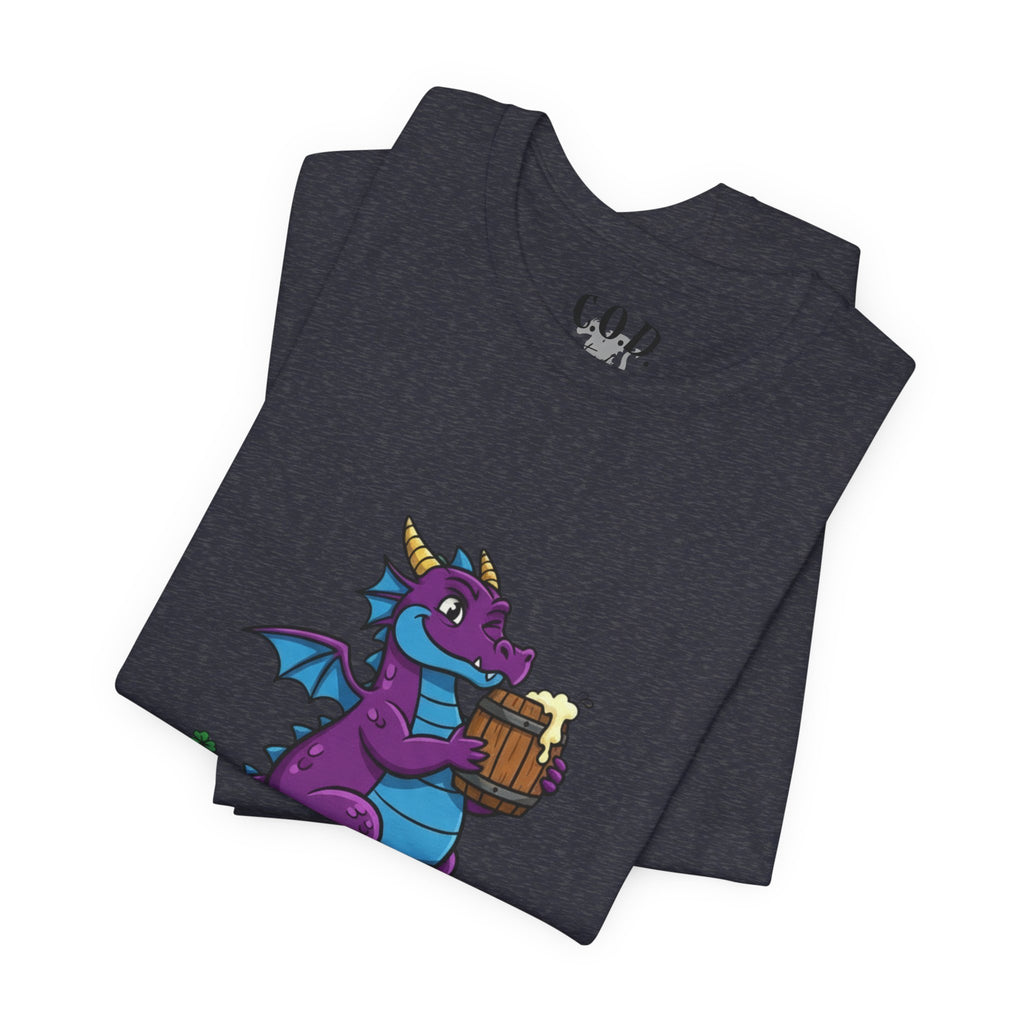 Purple Dragon Holding Beer Tee | Life Is Brew-tiful St. Patrick's Shirt