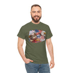 Patriotic Eagle American Flag T-Shirt — USA 1776 Military Tribute Tee