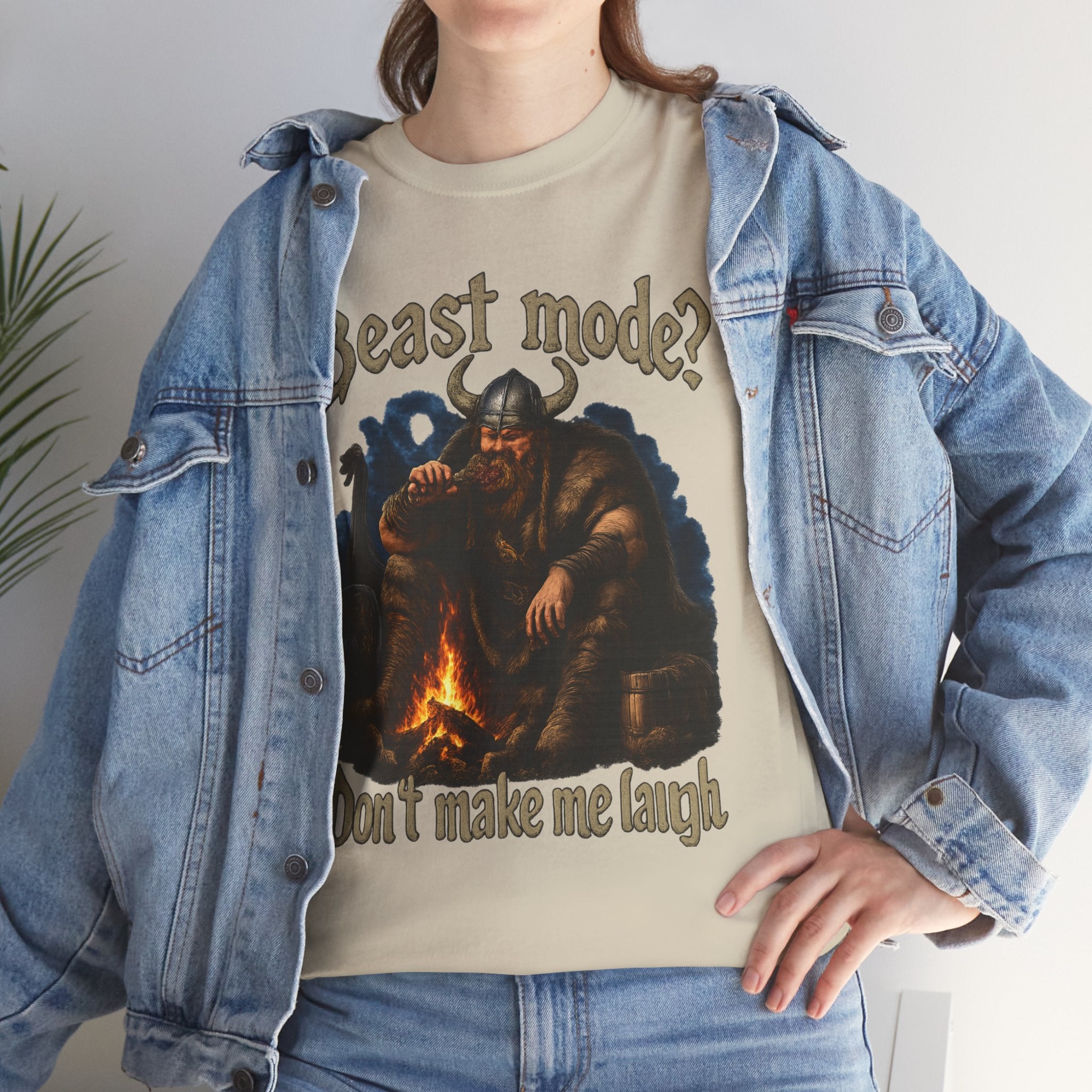 Viking Campfire T-Shirt — "Beast mode? Don’t make me laugh" Graphic Tee