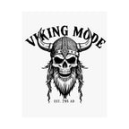 Viking Mode Skull Poster | Matte Vertical Poster