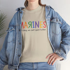 Marines Crayon Tee — “It’s okay, we can’t spell it either” Military Humor T-Shirt