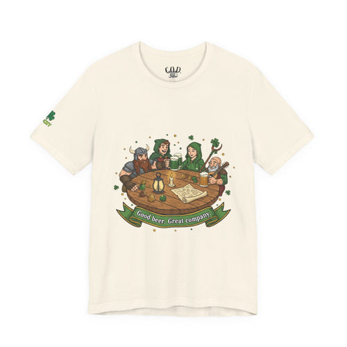 D&D Party at Tavern Table T-Shirt | St. Patrick's Day - Fantasy RPG Dice Roleplay Tee