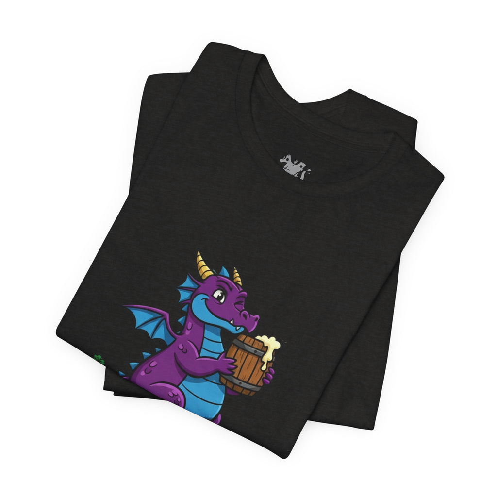 Purple Dragon Holding Beer Tee | Life Is Brew-tiful St. Patrick's Shirt