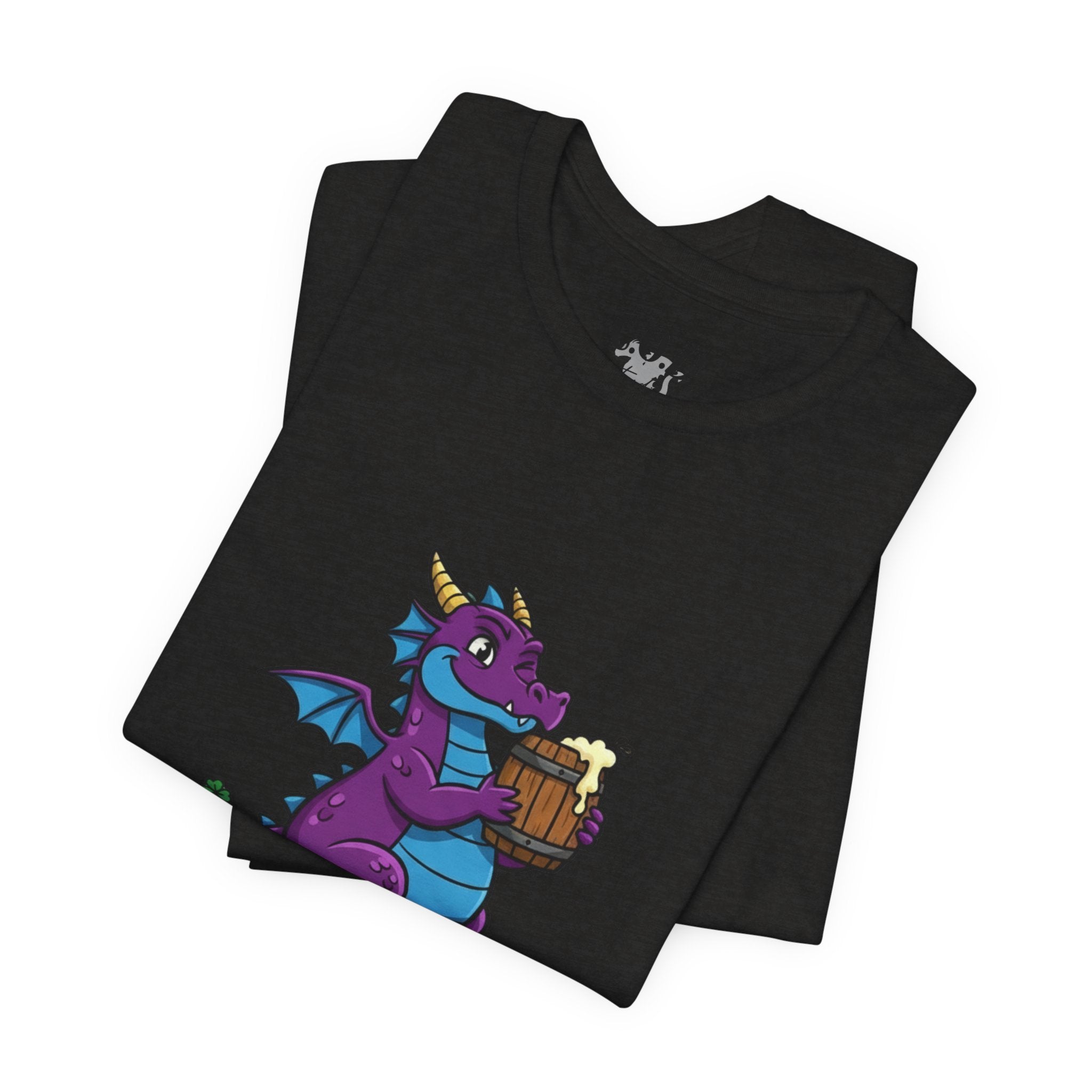 Purple Dragon Holding Beer Tee | Life Is Brew-tiful St. Patrick's Shirt