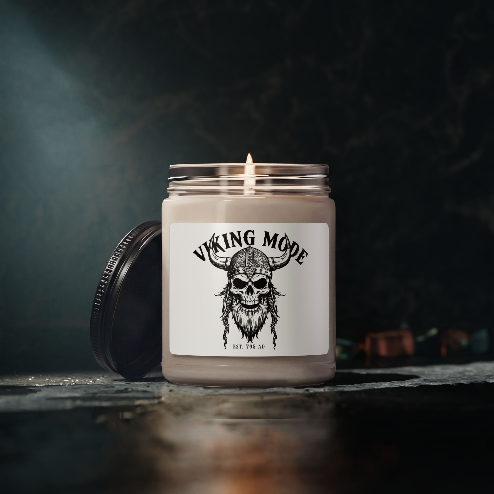Viking Mode Skull Candle | Soy Candle 9oz