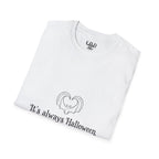 Halloween Bat Heart T-Shirt — "It's Always Halloween If You're Spooky at Heart"