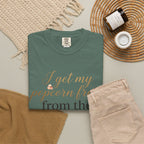 T-Shirt — “I Get My Popcorn From The Apricot Tree” Script Graphic Tee | Hymns | LDS |
