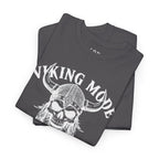 Viking Mode Skull Viking T-shirt | Norse Helmet Skull Graphic Tee