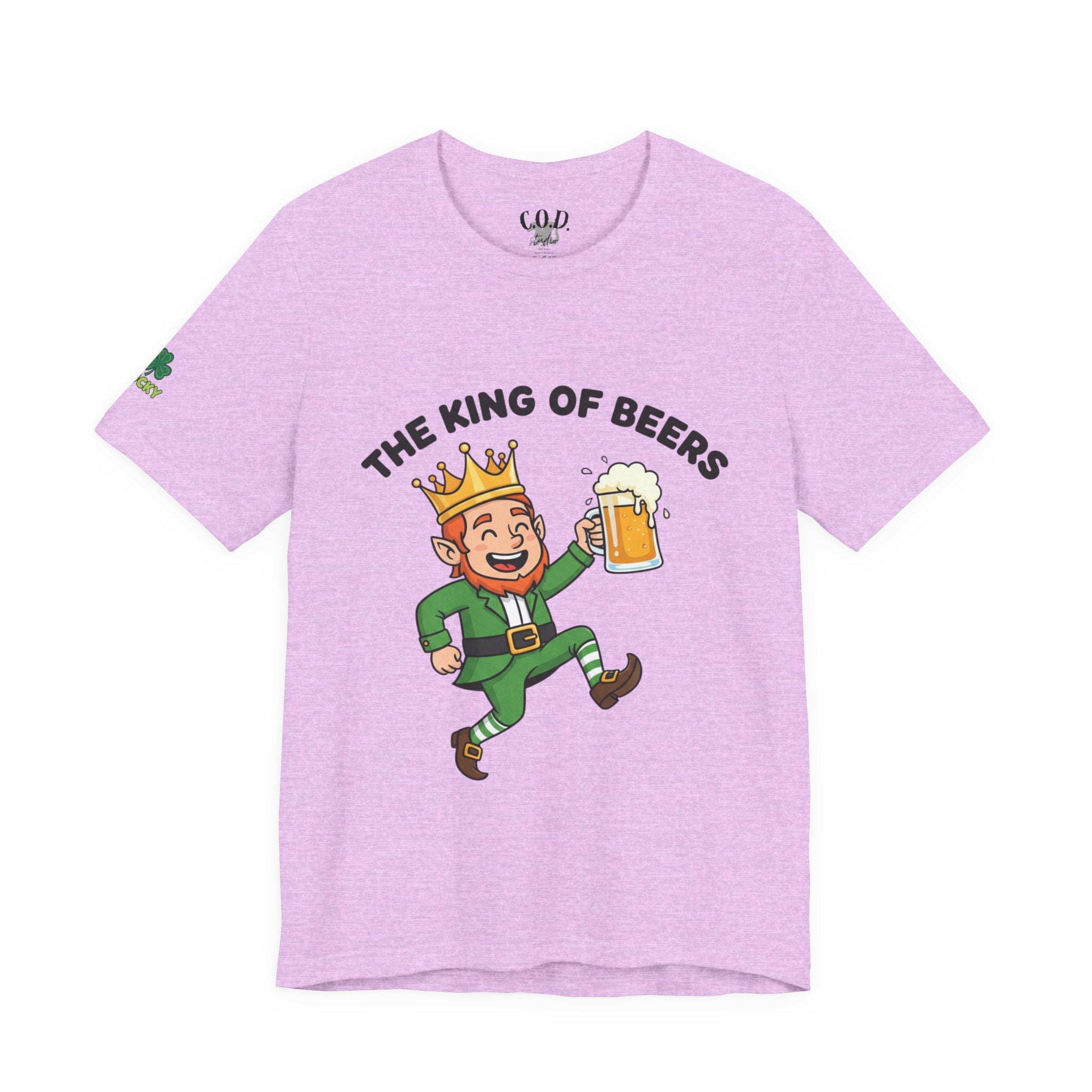 The King of Beers Tee | Leprechaun Holding Beer, St. Patrick's Day Shirt