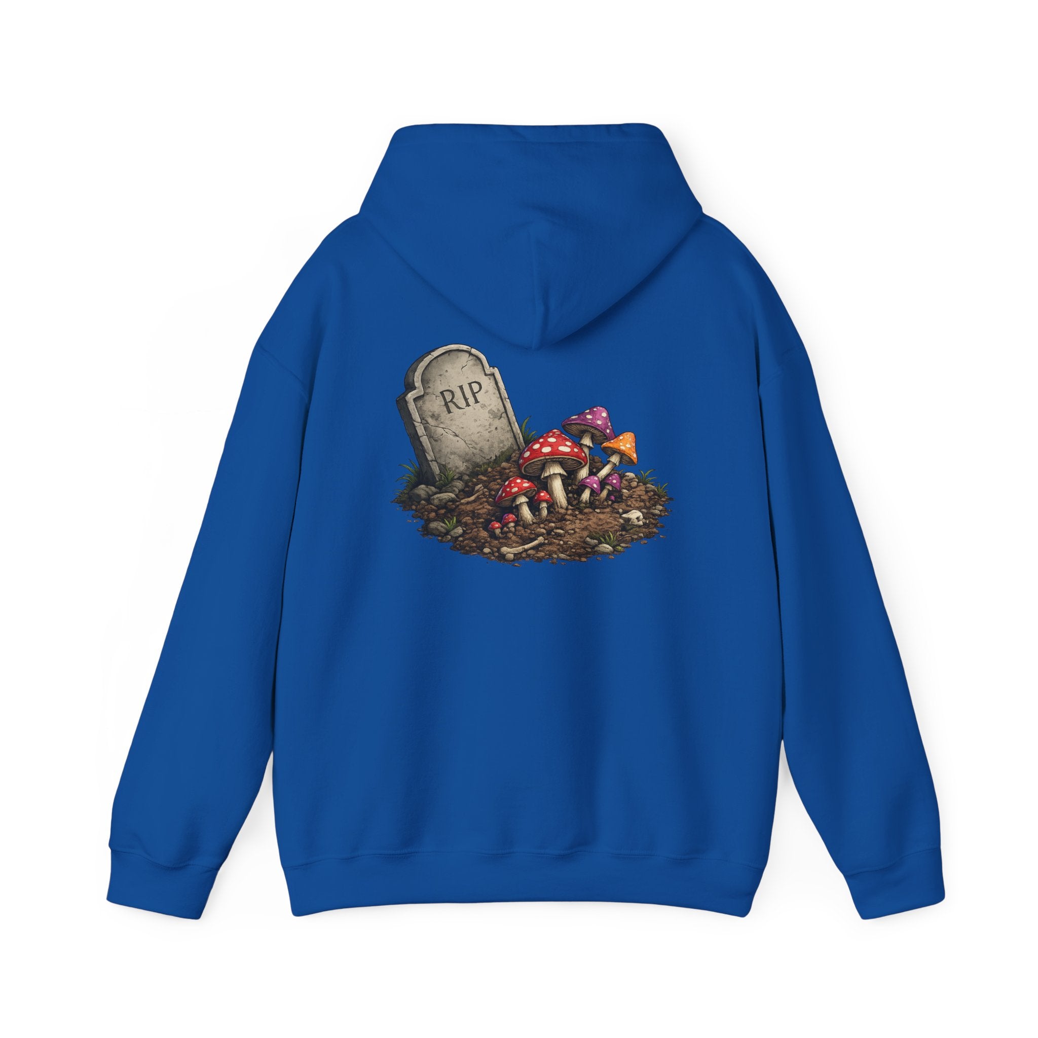 Mushroom Skull Hoodie — Gothic Mushroom Graveyard RIP Pullover