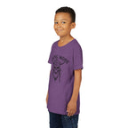 Viking Mode Youth T‑Shirt — Skull Horned Helmet Graphic Tee for Kids