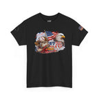 Patriotic Eagle American Flag T-Shirt — USA 1776 Military Tribute Tee