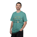 T-Shirt — “I Get My Popcorn From The Apricot Tree” Script Graphic Tee | Hymns | LDS |