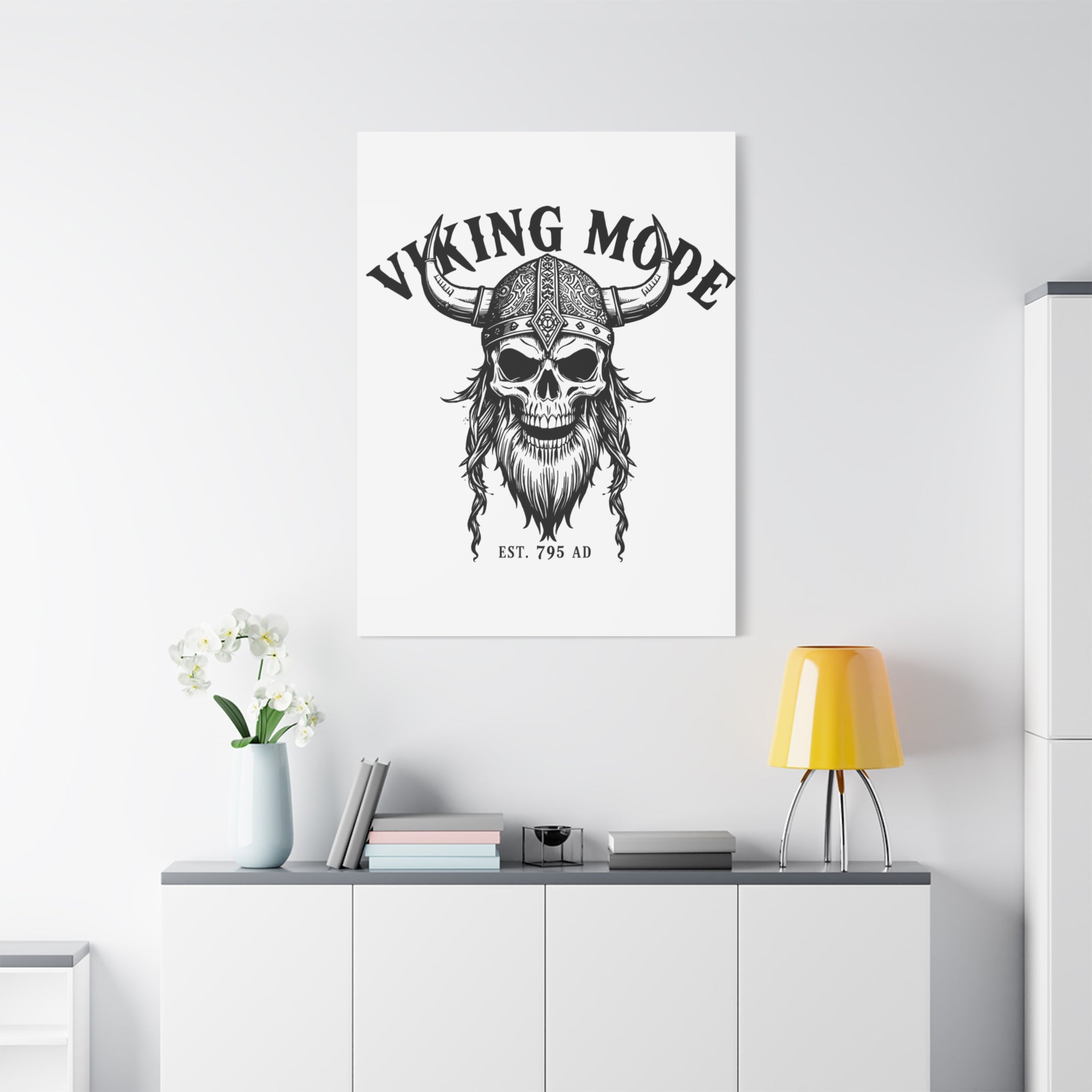 Viking Mode Skull Helmet Matte Canvas