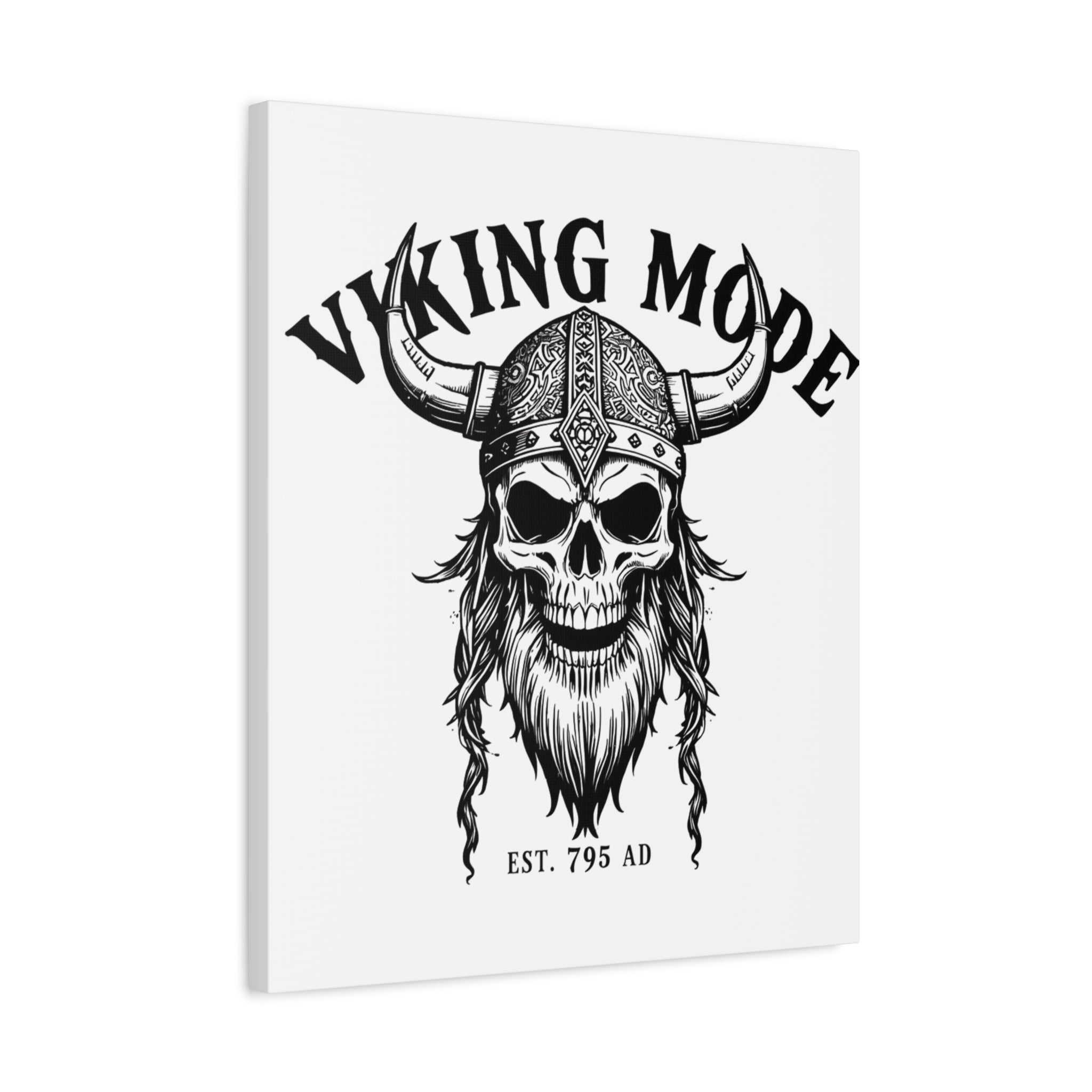 Viking Mode Skull Helmet Matte Canvas