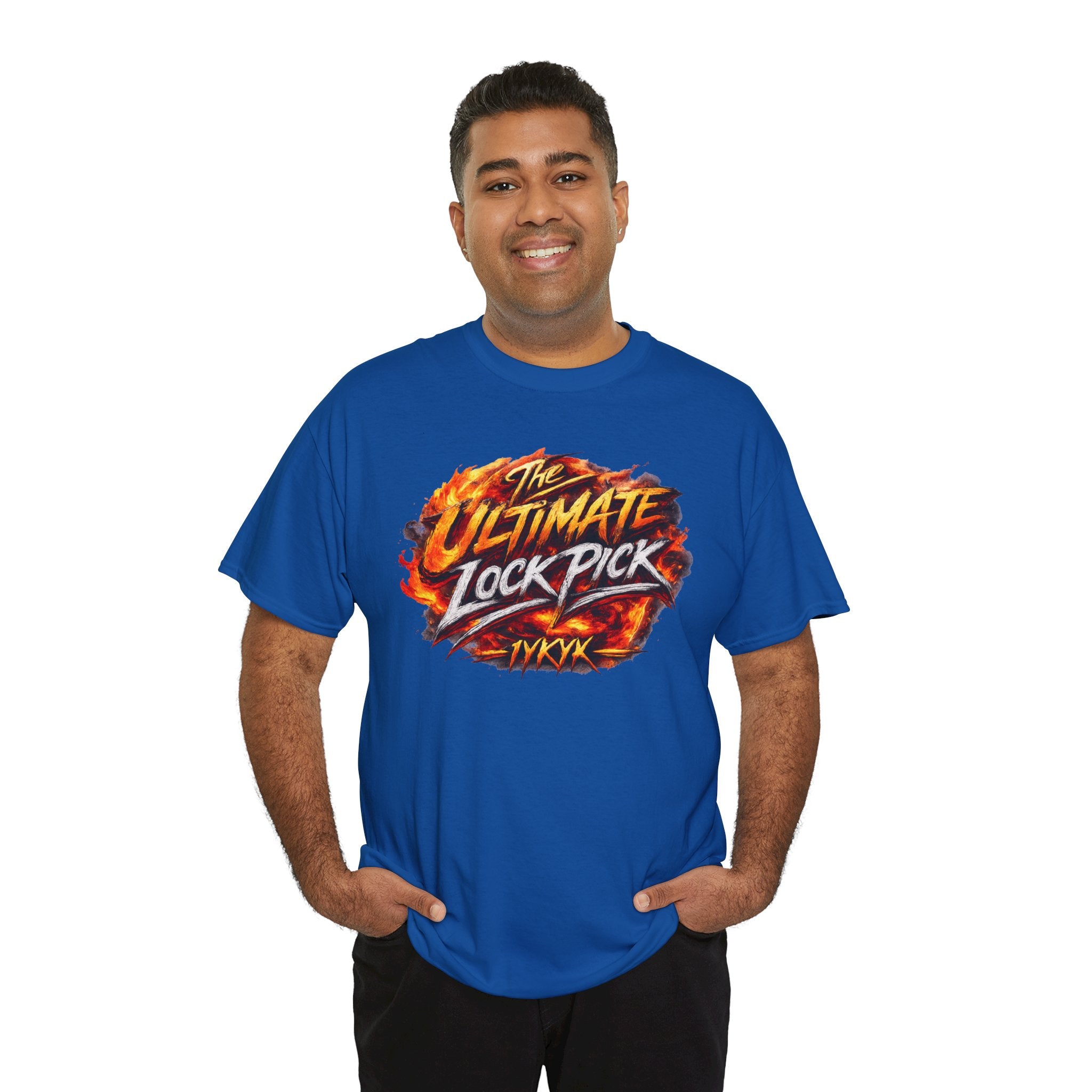 T-Shirt — "Ultimate Lock Pick" Fiery Logo Graphic Tee