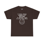 T-Shirt — “I like when people are RUDE, it means I get to stop being NICE.” Smiley Face Funny Graphic Tee