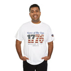 1776 American Flag Tee — "Home of the Free, Because of the Brave" Patriotic T-Shirt