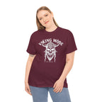Viking Mode Skull Viking T-shirt | Norse Helmet Skull Graphic Tee