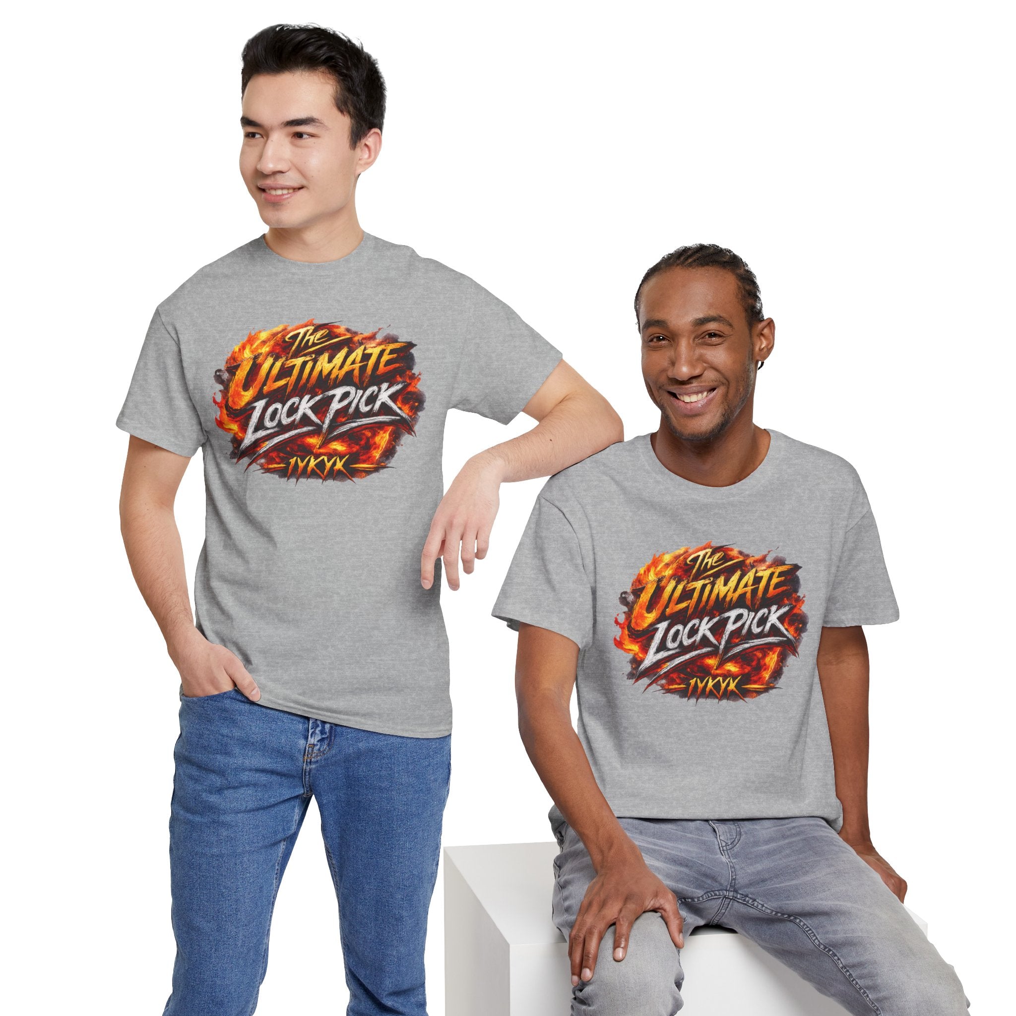 T-Shirt — "Ultimate Lock Pick" Fiery Logo Graphic Tee