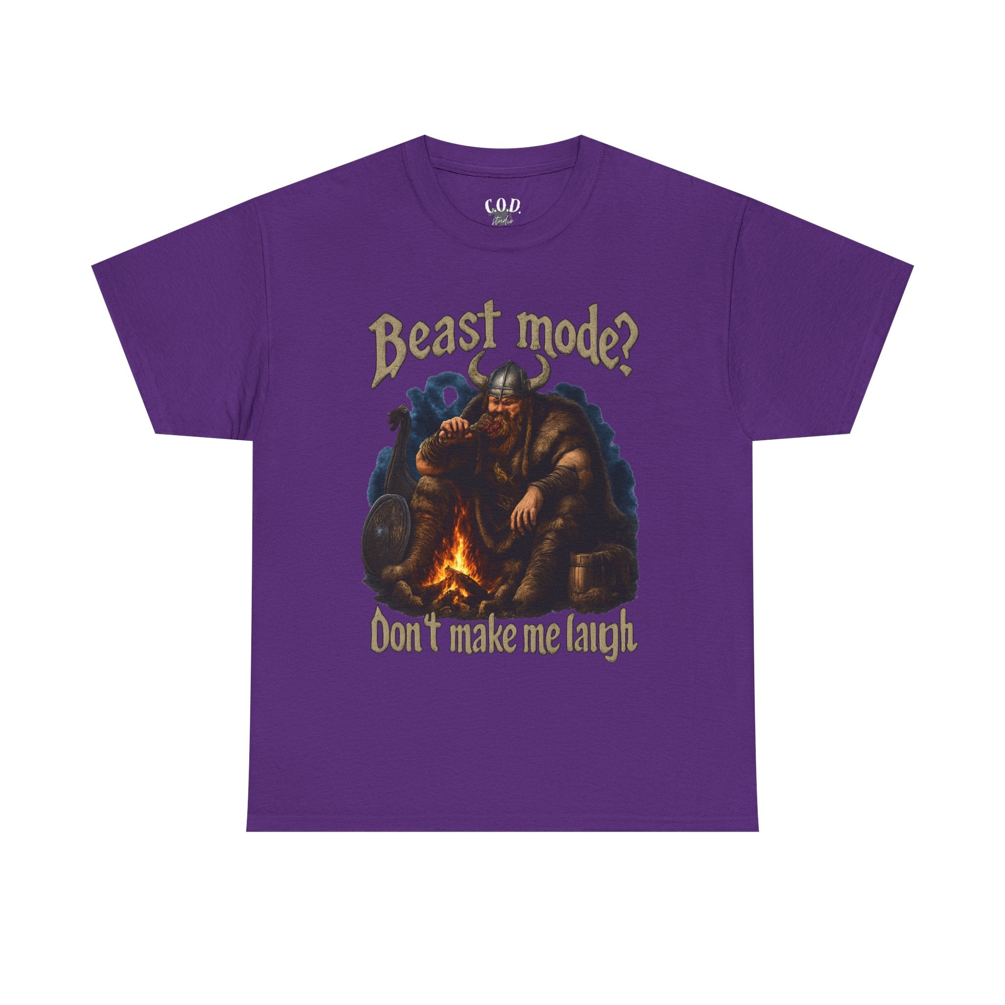Viking Campfire T-Shirt — "Beast mode? Don’t make me laugh" Graphic Tee