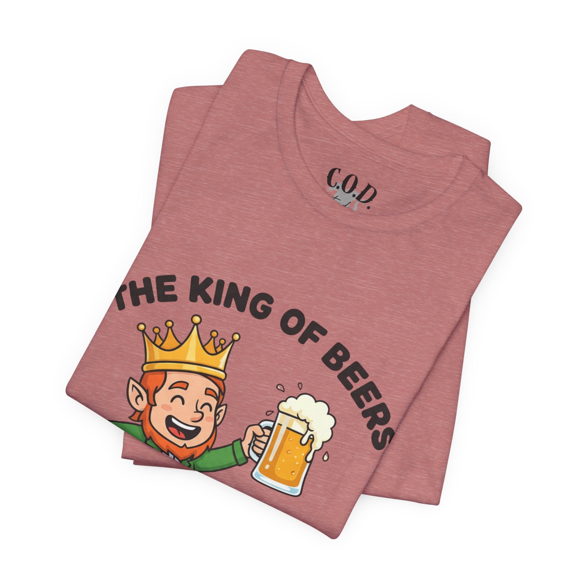 The King of Beers Tee | Leprechaun Holding Beer, St. Patrick's Day Shirt