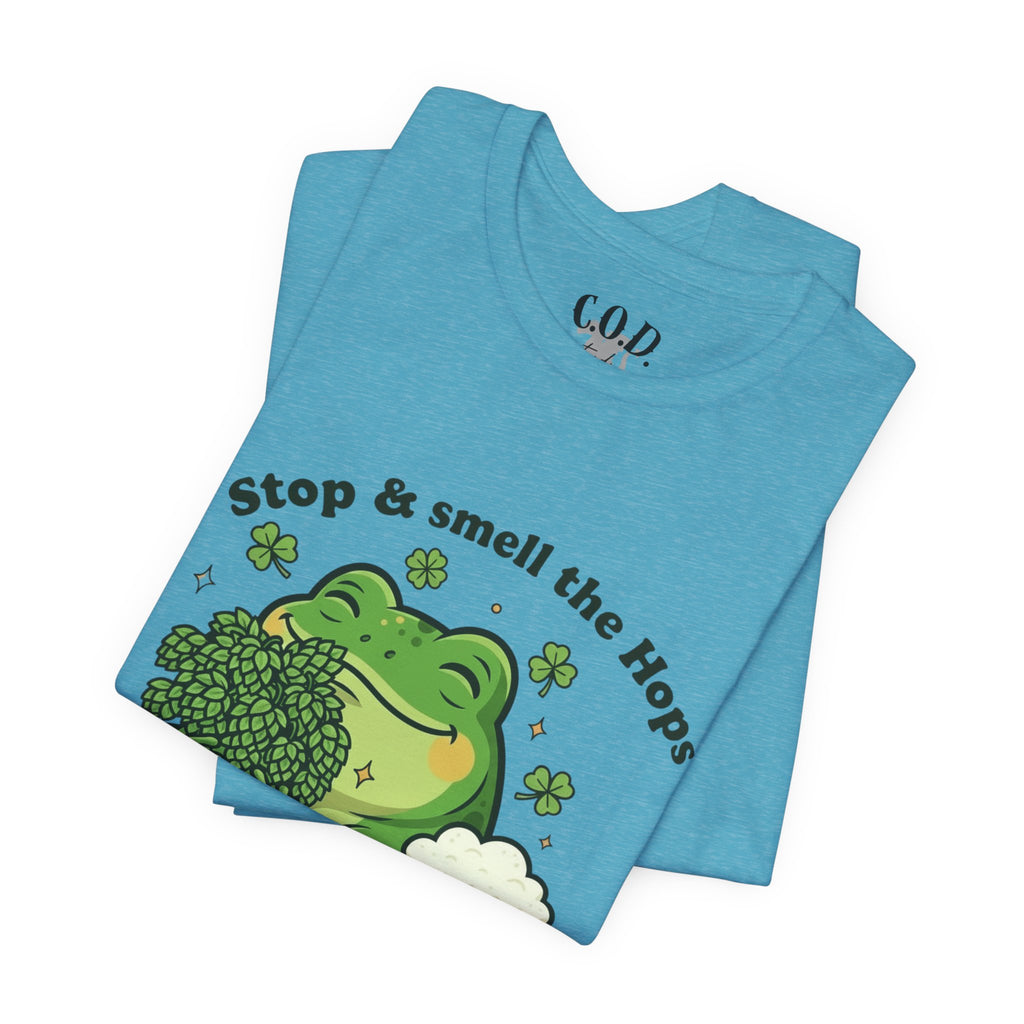 Stop & Smell the Hops Frog T-Shirt | Beer Brewing Graphic Tee