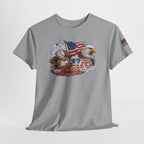 Patriotic Eagle American Flag T-Shirt — USA 1776 Military Tribute Tee
