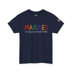 Marines Crayon Tee — “It’s okay, we can’t spell it either” Military Humor T-Shirt