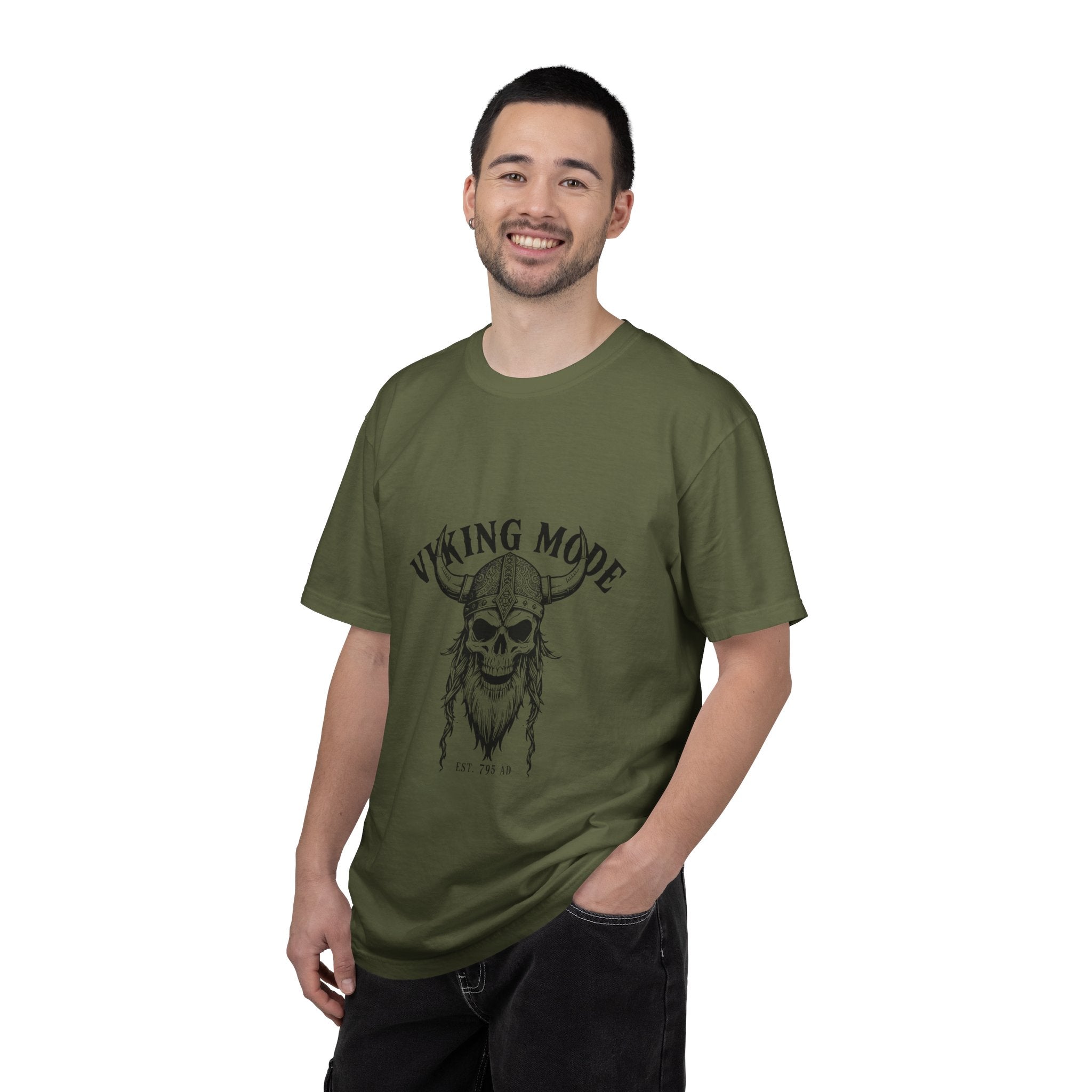 Viking Mode Skull Viking T-shirt | Norse Helmet Skull Graphic Tee
