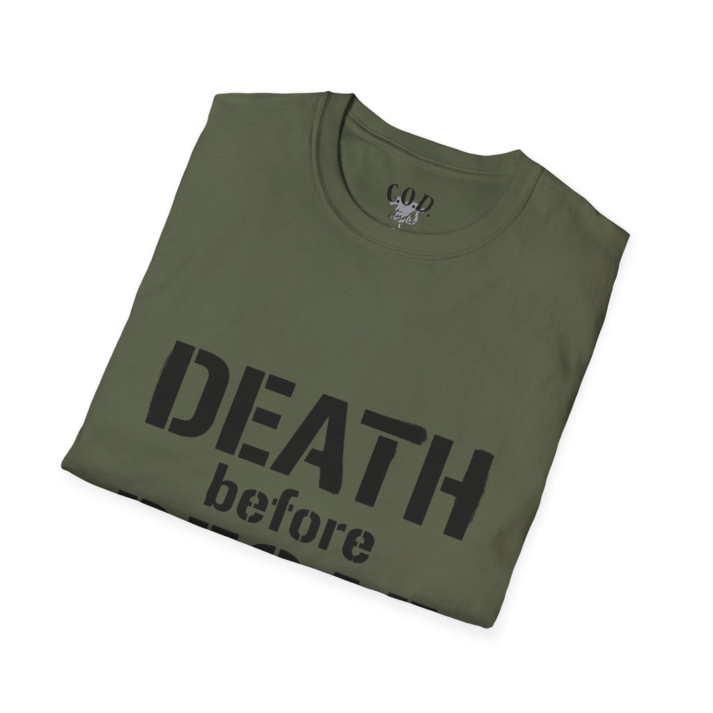 Death Before Decaf T-Shirt — Funny Coffee Lover Tee