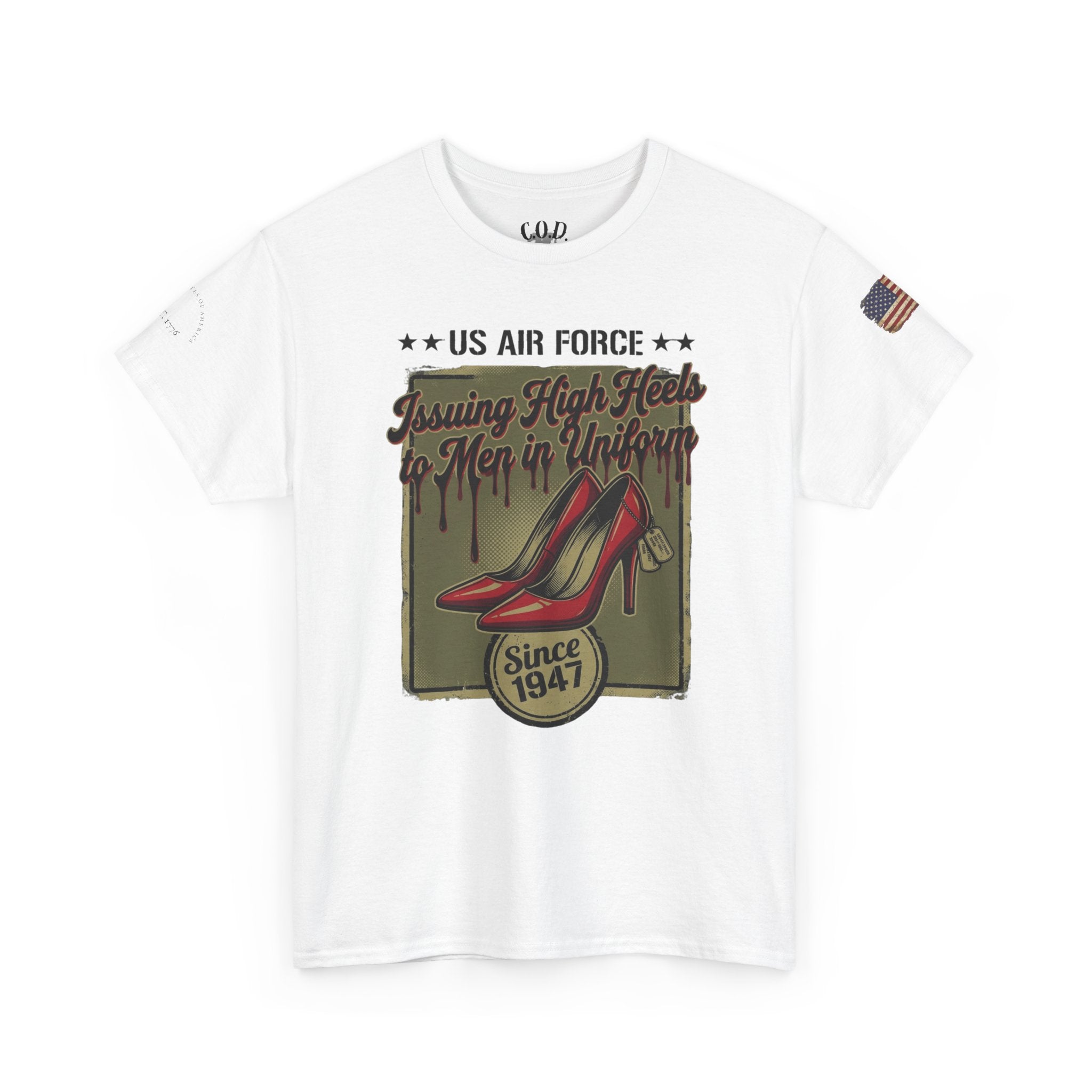 US Air Force 'Issuing High Heels' Graphic T-Shirt