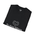 Halloween Bat Heart T-Shirt — "It's Always Halloween If You're Spooky at Heart"