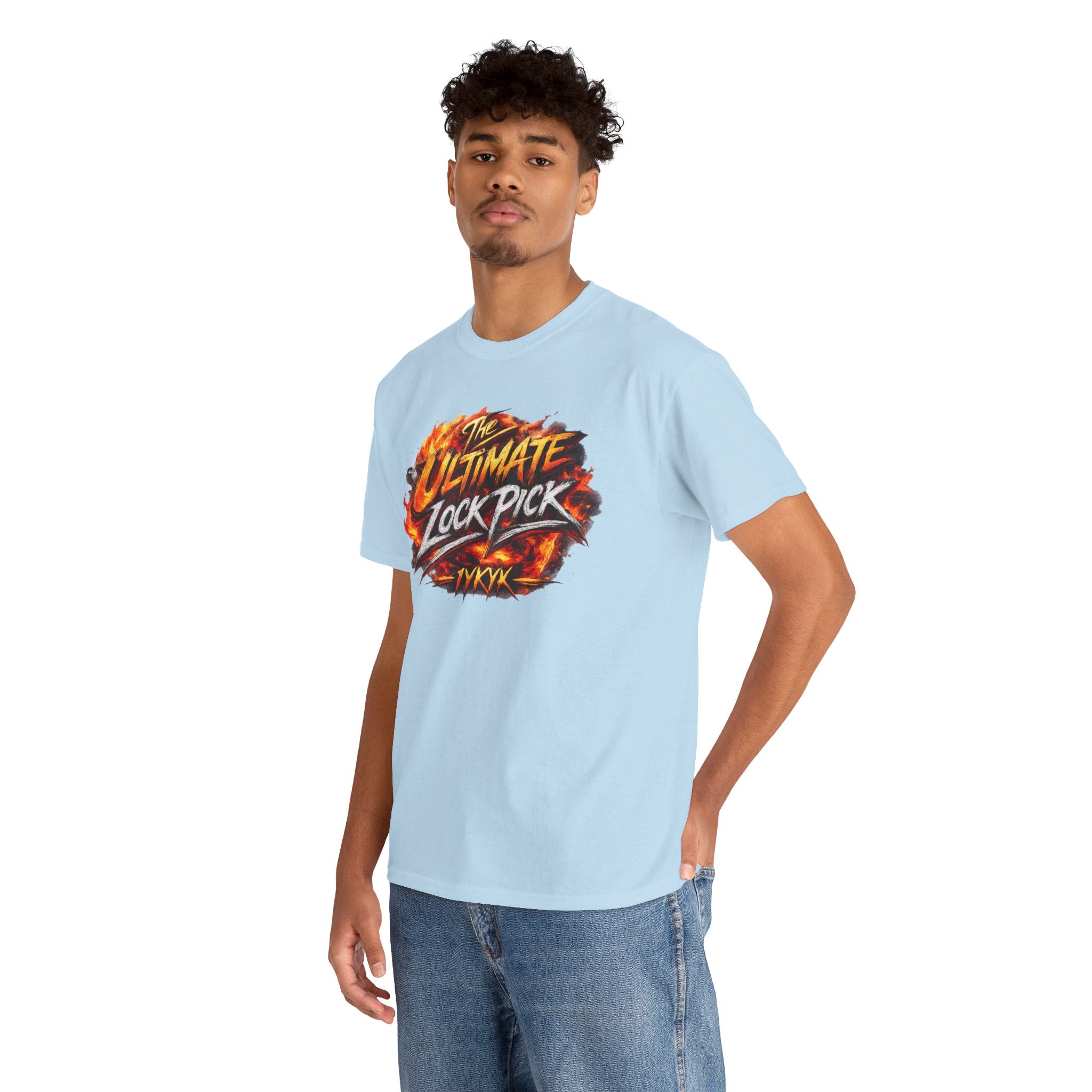T-Shirt — "Ultimate Lock Pick" Fiery Logo Graphic Tee