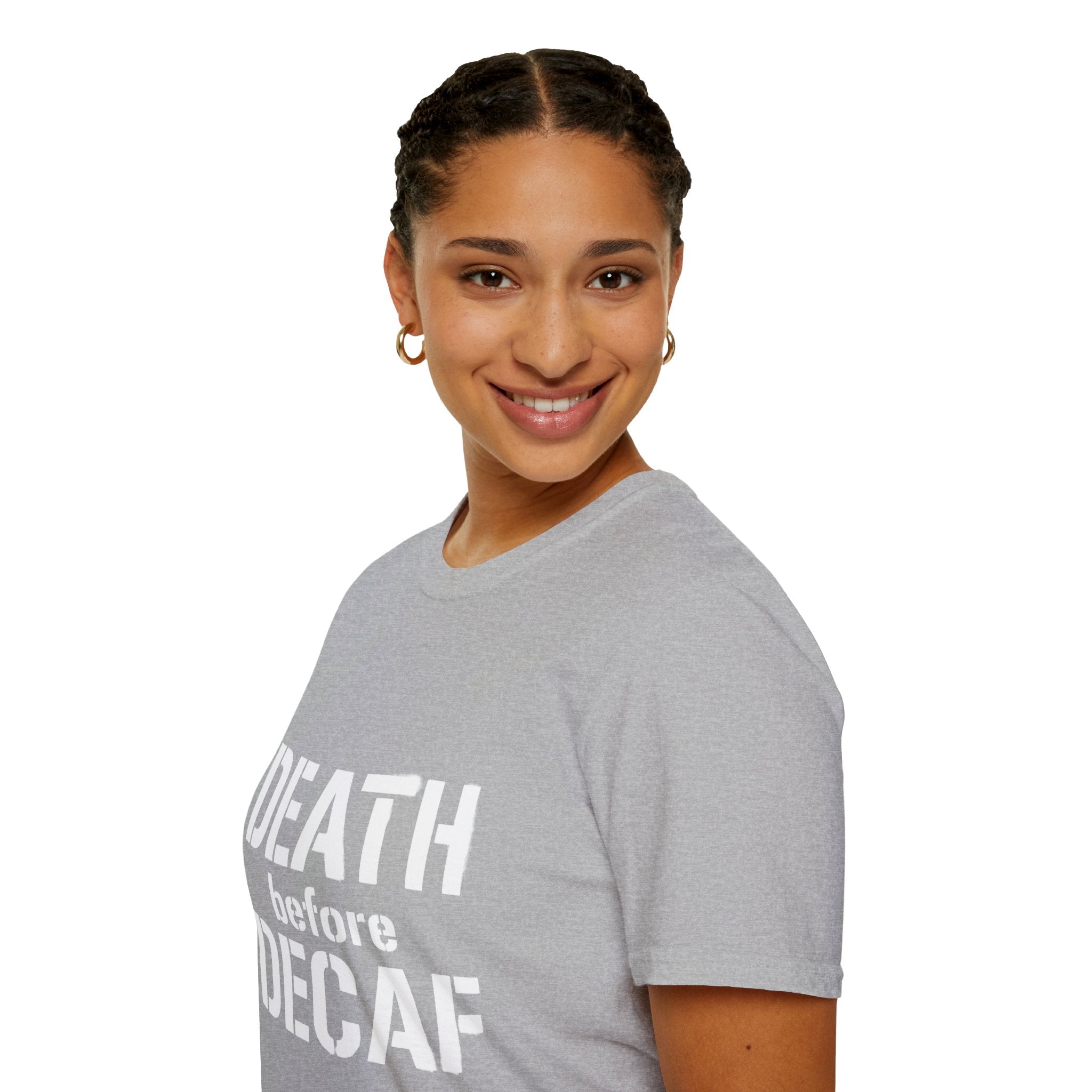 Death Before Decaf T-Shirt — Funny Coffee Lover Tee