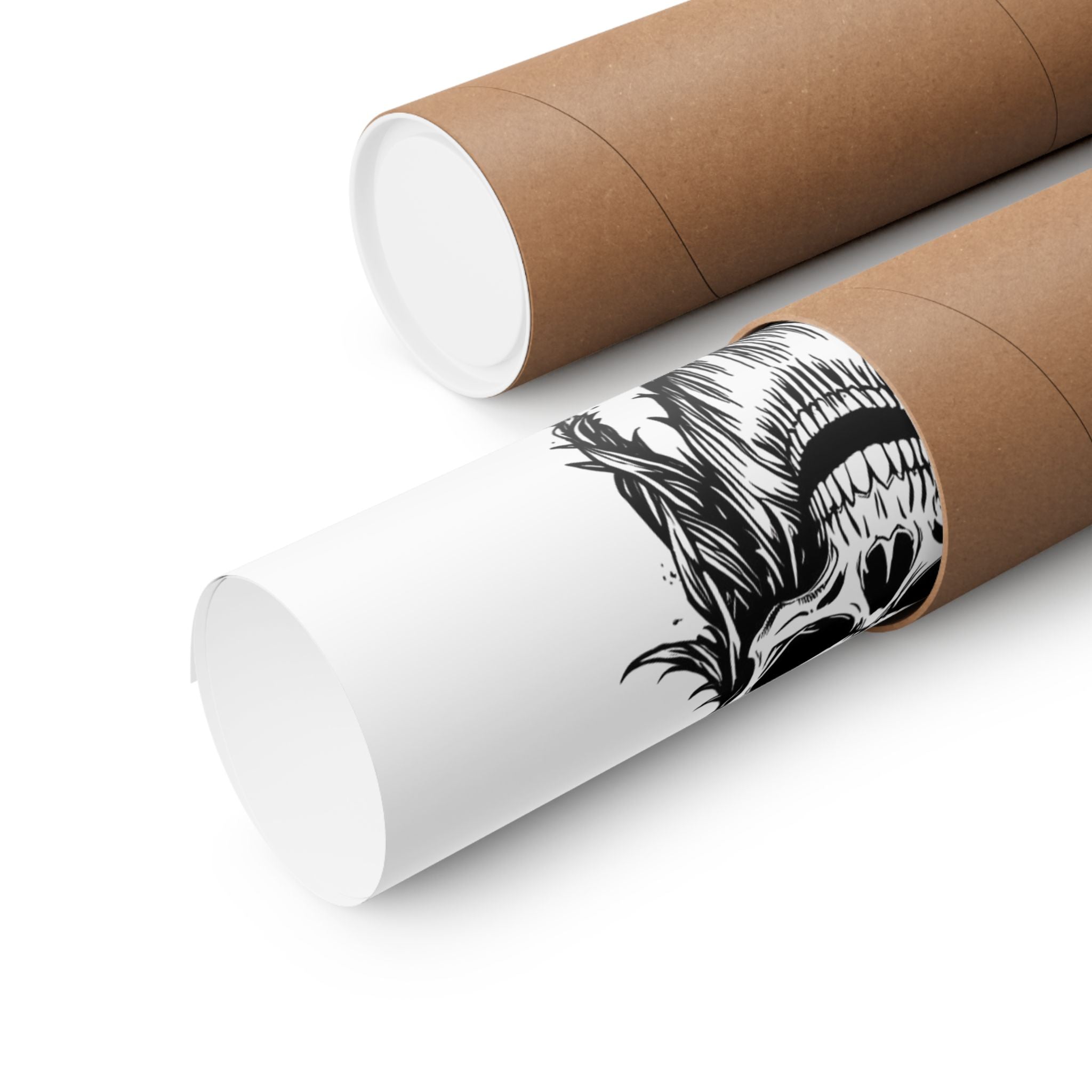 Viking Mode Skull Poster | Matte Vertical Poster