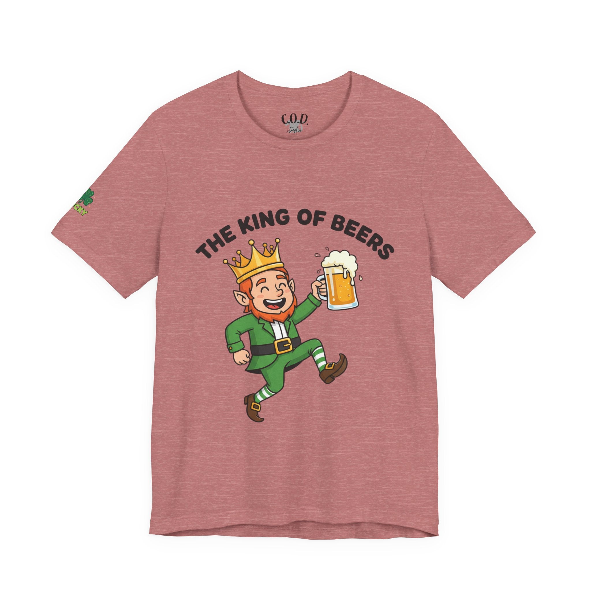 The King of Beers Tee | Leprechaun Holding Beer, St. Patrick's Day Shirt