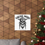 Viking Mode Skull Poster | Matte Vertical Poster