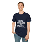 Graphic T-Shirt — "I Have a Low Tolerance for Stupidity" Bold Statement Tee