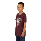Viking Mode Youth T‑Shirt — Skull Horned Helmet Graphic Tee for Kids