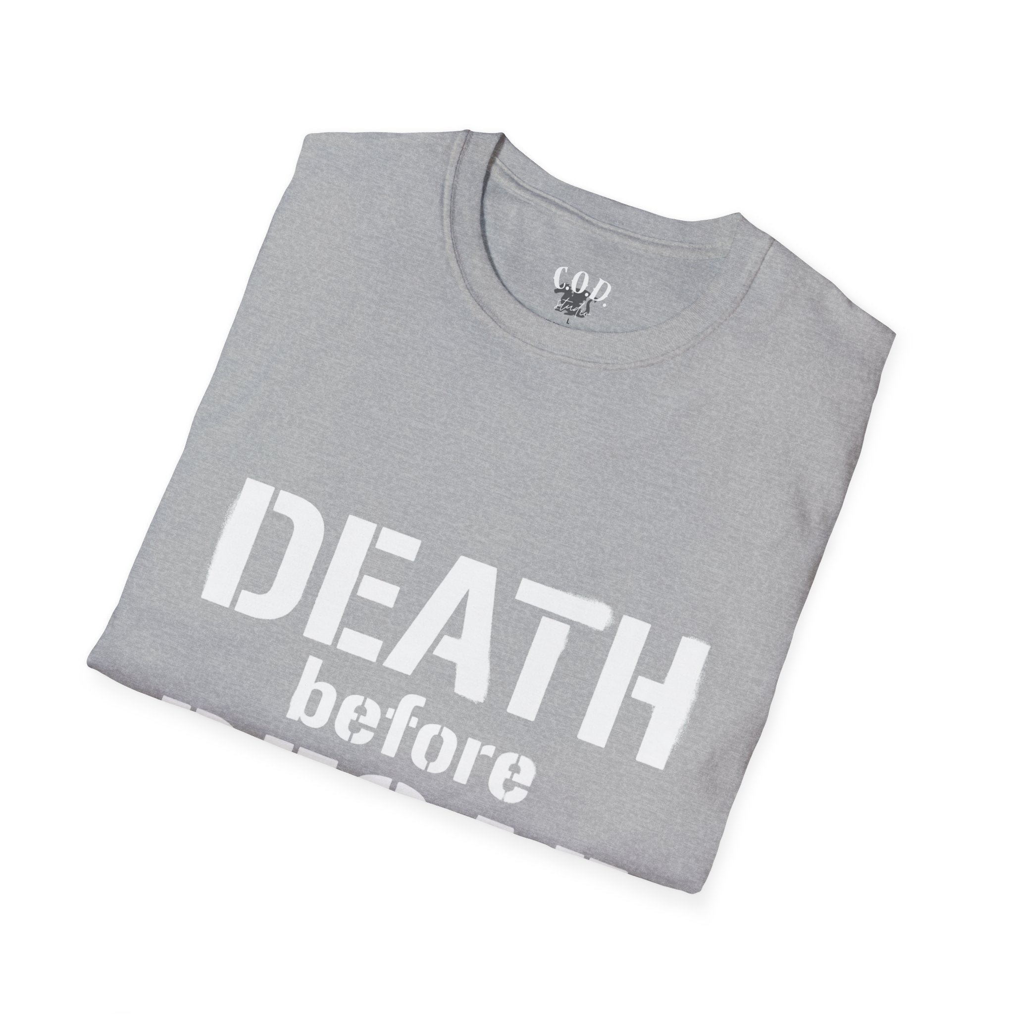Death Before Decaf T-Shirt — Funny Coffee Lover Tee