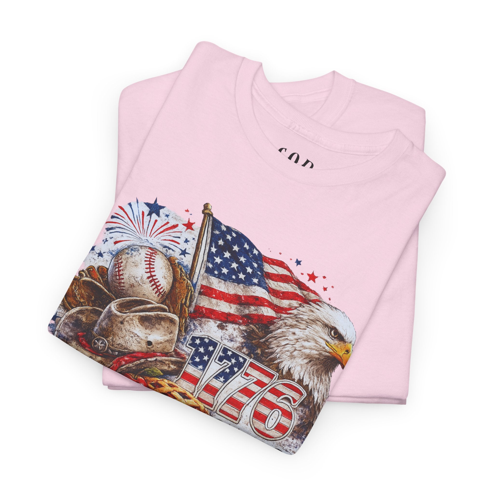 Patriotic Eagle American Flag T-Shirt — USA 1776 Military Tribute Tee