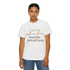 T-Shirt — “I Get My Popcorn From The Apricot Tree” Script Graphic Tee | Hymns | LDS |