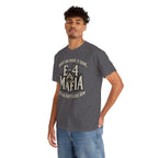 T-Shirt — "E-4 Mafia" Graphic Tee: "When You Want It Done, But You Don’t Care How" Vintage-Style Food Humor