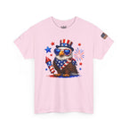 Patriotic Eagle Tee — 4th of July Uncle Sam Hat & Firework Graphic
