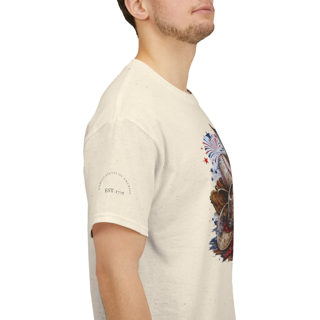 Patriotic Eagle American Flag T-Shirt — USA 1776 Military Tribute Tee